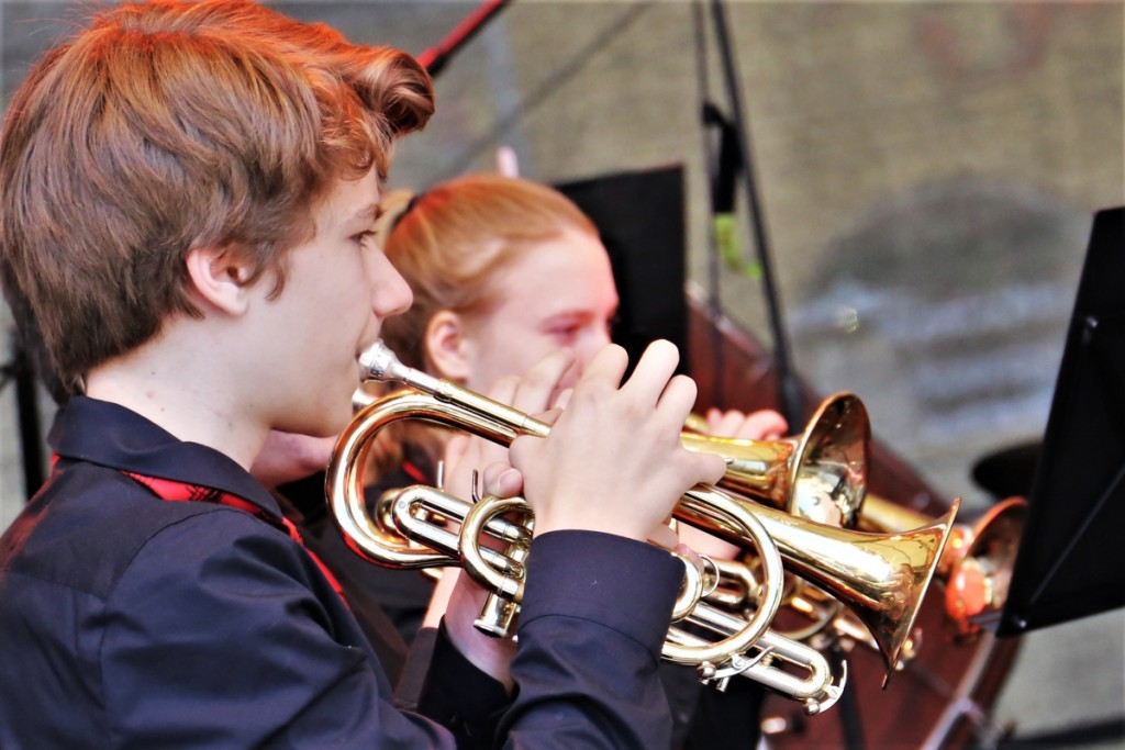 David Schmidt Principal Kornettist der Jugend Brass Band BlechKLANG