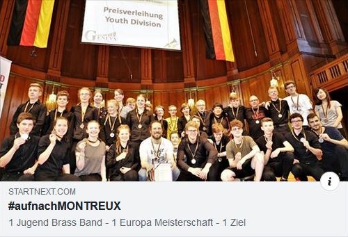 Jugend Brass Band BlechKLANG auf nach Montreux
