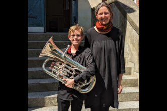 Leopold Richter mit Helga Assing